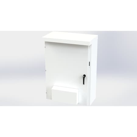 Saginaw Control & Engineering 3 Point Latch Electrical Enclosures, 53 in H, 16 in D, 37.38 in W, NEMA 3R, Galvanized Steel SCE-53XVR3716